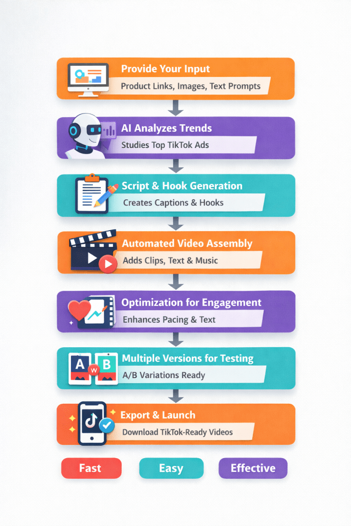 how ai tiktok ad generator work